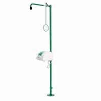 Safety shower combination ClassicLine free-standing Description with face wash unit bowl and lid
