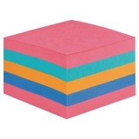 Super sticky Rainbow kockatomb, szivárvány színben, 76 x 76 mm, 440 lap/csomag