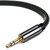 Kabel AUX kątowy męski-męski kabel mini jack 2m czarny