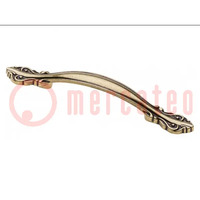 Holder; ZnAL; antique brass; H: 26.5mm; L: 183mm; W: 17.5mm; WERON