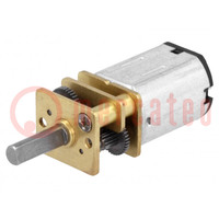 Motor: DC; with gearbox; LP; 6VDC; 360mA; Shaft: D spring; 210: 1