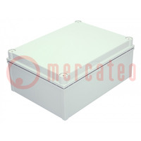 Enclosure: multipurpose; X: 300mm; Y: 400mm; Z: 170mm; QUICK; ABS