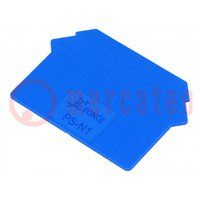 End plate; blue; Width: 1mm; polyamide; -25÷120°C; UL94V-0; ZUG