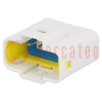 Connector: wire-wire/PCB; 560,E-Seal; male; socket; THT; white