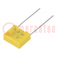 Capacitor: polypropylene; suppression capacitor,X2; 22nF; THT