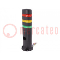 Signaller: signalling column; LED; red/yellow/green; 24VDC; 24VAC