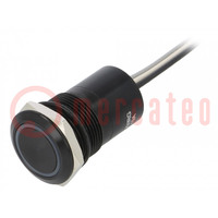 Interruptor: capacitivo; Pos: 2; SPST-NO; 0,01A/12VCC; IP68; negro