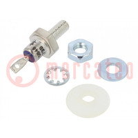 Diode: rectifying; 800V; 1.2V; 2.2A; cathode to stud; DO4; Ifsm: 40A