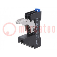 Socket; 12A; 250VAC; op DIN-rail; -40÷70°C; 55,7x15,5x71mm