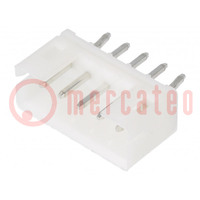 Connecteur: fil-carte; socle; mâle; PIN: 5; 140; Trame: 2mm; THT; 100V