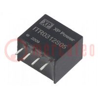 Converter: DC/DC; 3W; Uin: 10.8÷13.2V; Uout: 5VDC; Iout: 600mA; SIP4