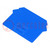 Záró lemez; kék; Szél: 1mm; poliamid; -25÷120°C; UL94V-0; ZUG