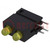 LED; in housing; yellow; 3mm; No.of diodes: 2; 20mA; 40°; 2.1V; 25mcd
