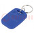 RFID sleutelhanger; ISO/IEC14443-3-A; plastic; blauw; 13,56MHz