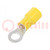 Tip: ring; M5; Ø: 5.3mm; 2.63÷6.64mm2; crimped; for cable; insulated