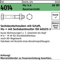 Sechskantschraube ISO 4014 Schaft M16x 1