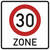 SafetyMarking Verkehrss. Beginn einer Tempo 30-Zone VZ: 274.1, 84 x 84 cm, RA2/C