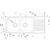 Skizze zu REGINOX 2D-Spüle Centurio L30, 1150 x 490 mm reversibel, Edelstahl