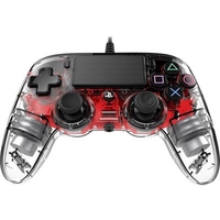 NACON COMPACT LIGHT EDITION MANETTE DE JEU PLAYSTATION 4 ROUGE, TRANSPARENT NA360837