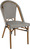 Stuhl Astoria; 46x53x87.5 cm (BxTxH); Sitz grau/weiß, Gestell braun; 2 Stk/Pck