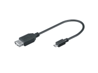 M-Cab 7300100 USB kábel 0,20 M USB 2.0 Micro-USB A USB A Fekete