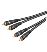 Goobay AVK 132-020 0.2m Audio-Kabel 0,2 m 2 x RCA Schwarz