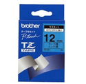 Brother Gloss Laminated Labelling Tape - 12mm, Black/Blue labelprinter-tape TZ