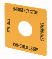 Eaton 216484 veiligheidsplaatje voor stopcontacten Geel