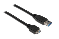 Alcasa USB A - USB Micro B, m - m, 0.5m USB Kabel 0,5 m USB 3.2 Gen 1 (3.1 Gen 1) Micro-USB B Schwarz