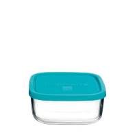 Bormioli Rocco 3.87870.MA2 Lebensmittelaufbewahrungsbehälter Quadratisch Box 0,75 l Blau, Transparent 1 Stück(e)