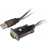 Techly IDATA USB2-SER-1 seriële kabel Zwart 1,5 m USB Type-A DB-9