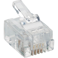 Uniformatic 13608 connecteur de fils RJ11 6P4C Transparent