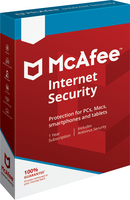 McAfee Internet Security Antivirus security 1 license(s) 1 year(s)