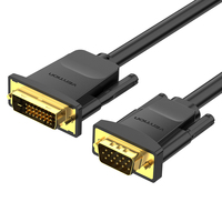 Vention EABBG video kabel adapter 1,5 m DVI VGA (D-Sub) Zwart