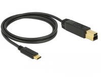 DeLOCK 83675 USB Kabel 1 m USB 3.2 Gen 2 (3.1 Gen 2) USB C USB B Schwarz