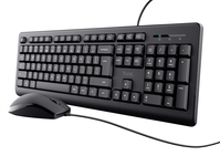 Trust TKM-250 Tastatur Maus enthalten USB Schwarz