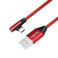 LogiLink CU0146 USB cable 1 m USB 2.0 USB A USB C Red