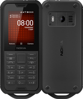 Nokia 800 Tough 6,1 cm (2.4") Hybride Dual-SIM KaiOS 4G Mikro-USB 0,5 GB 4 GB 2100 mAh Schwarz