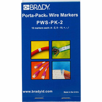 Brady PWS-PK-2 kábeljelölő Fekete, Átlátszó, Fehér Vinil 450 dB