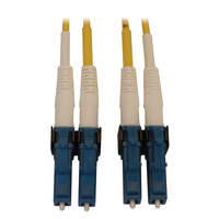 Tripp Lite N370X-10M Cable de Fibra Óptica Controlable Dúplex Monomodo 9µm / 125µm OS2 de 400G (LC/UPC M/M), LSZH, Amarillo, 10 m [32.8 pies]