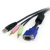 StarTech.com 6 ft 4-in-1 USB VGA KVM Switch Cable with Audio and Microphone
