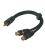 Goobay AVK 309-020 0.2m kabel audio 0,2 m RCA 2 x RCA Czarny