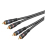 Goobay AVK 132-500 5.0m audio cable 5 m 2 x RCA Black