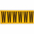 Brady 1550-W self-adhesive label Rectangle Permanent Black, Yellow 6 pc(s)