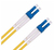 SilverNet SIL-FPL-1M-LC-YW Glasvezel kabel 2x LC OS2 Geel