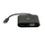 C2G USB-C® auf HDMI® und VGA MST-Multiport-Adapter - 4K 30 Hz - Schwarz