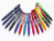 Pilot FriXion Zwart, Blauw, Groen, Roze, Violet Intrekbare balpen met klembevestiging Medium 4 stuk(s)