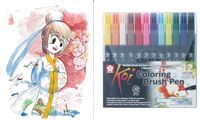 SAKURA Stylo pinceau Koi Coloring Brush, étui de 12 (8012049)