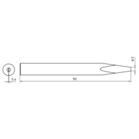 Weller Lötspitze Serie SPI Meißelform, SPI26 206/1,2 x 0,4 mm, gerade