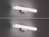 LED Bad Wandleuchten 2er Set mit Schalter Chrom 40cm - Spiegelleuchte